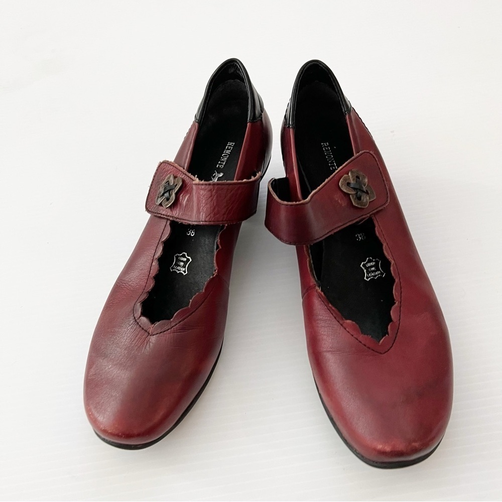 Remonte Dondorf- Maroon/Burgundy Leather Mary Janes